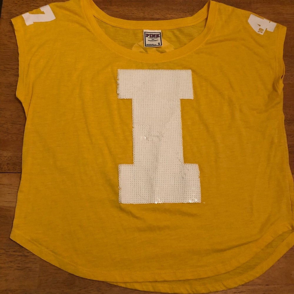 PINK Iowa Hawkeyes ss shirt sequined I fantastic S